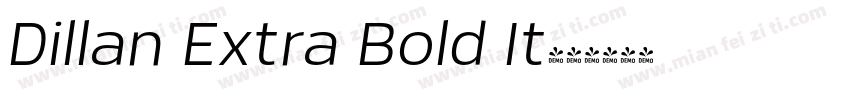 Dillan Extra Bold It字体转换